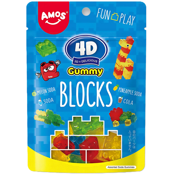 AMOS - 4D Gummy Blocks 72g